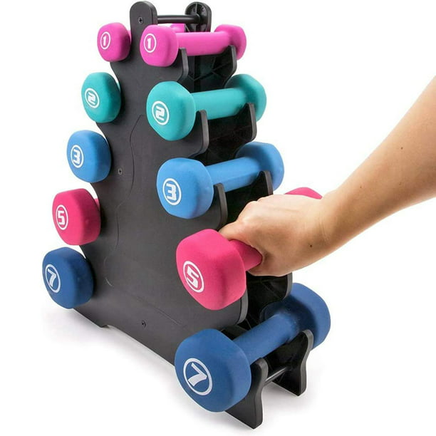 Nuevo soporte ra mancuerna mancuernas de levantamiento de pesas de 5  niveles, soportes para equipos de ejercicio en el hogar, soporte Baoblaze  estante para mancuernas