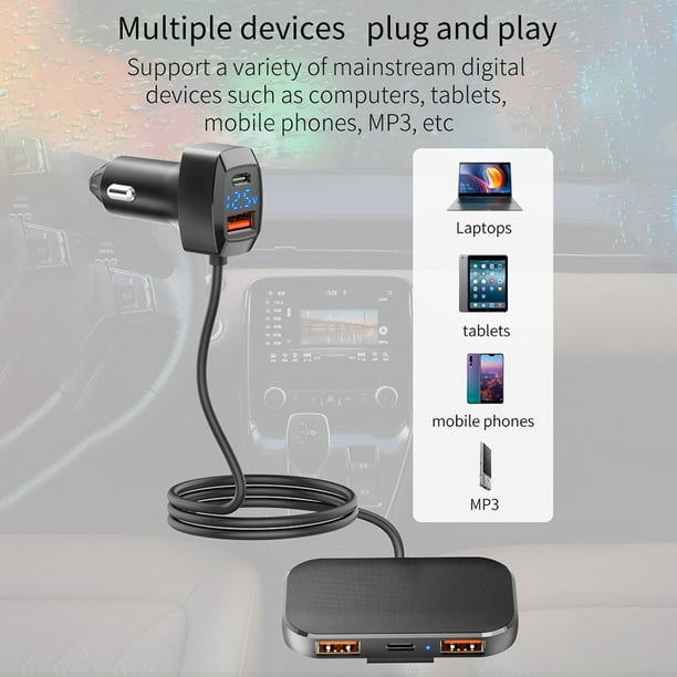 Cargador USB múltiple para coche, accesorios para asiento