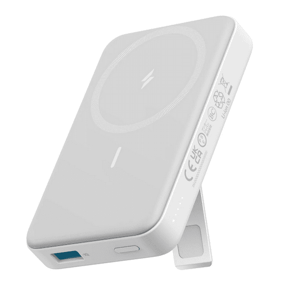 cargador batería portátil anker 633 10000mah magnético y usb c blanco