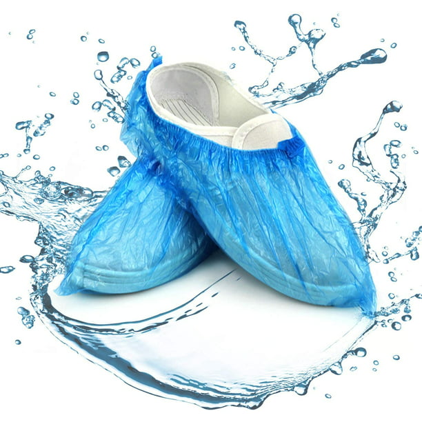 Cubrezapatos desechables - Paquete de 100 (50 pares), cubiertas de plástico  para botas y zapatos desechables antideslizantes impermeables para  interior/exterior hogar (azul) oso de fresa Electrónica