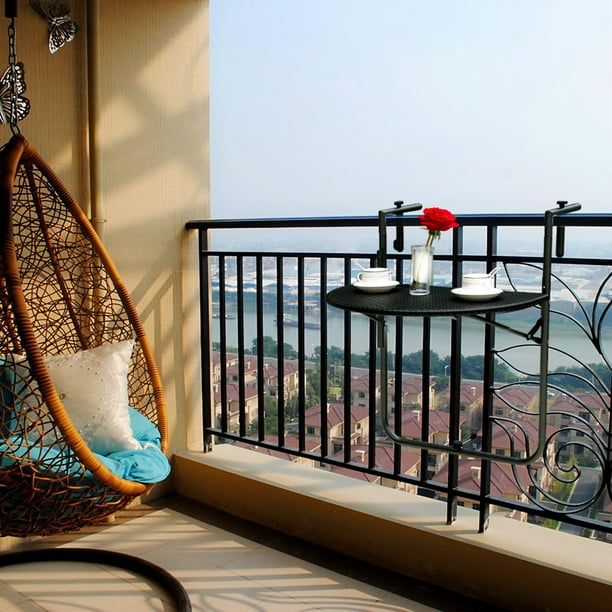 iKayaa ajustable plegable balcón cubierta mesa colgante patio