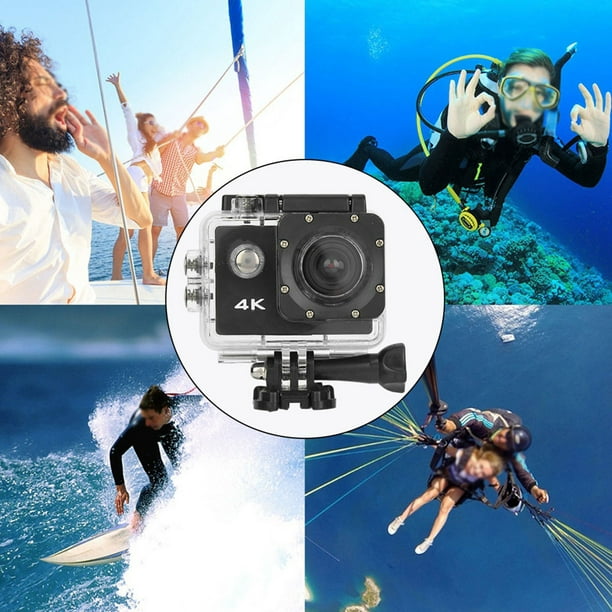  SNAPSHOT Cámara de acción 4K - Cámara 4K impermeable de 12 MP, Pequeña cámara de acción 4K para esquí, buceo y deportes extremos