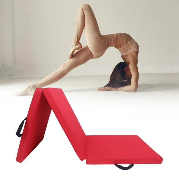 Cojín de colchoneta de ejercicio plegable de tres pliegues Esterilla de  yoga gruesa con asa de transporte Yoga Rojo Sharpla Almohadilla de  ejercicio