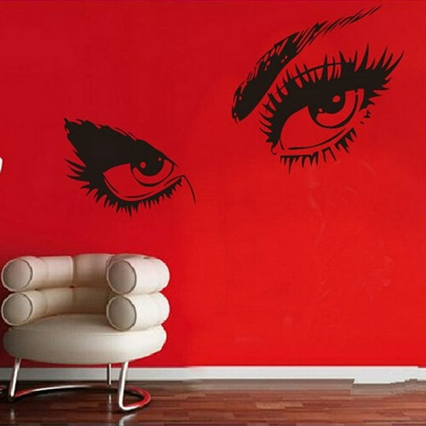 1 pieza, pegatina de pared de labios rojos de belleza Sexy, pegatinas  decorativas de corazón para niña, pegatinas de pared autoadhesivas de PVC  para sala de estar Sailing Electrónica