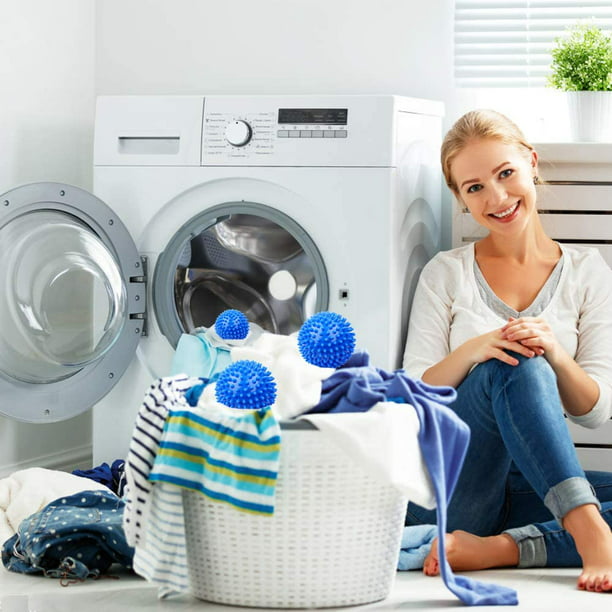  TV Time Direct - Pelotas de suavizante de tela reutilizables  para secadora de ropa, color azul, paquete de 2 : Salud y Hogar