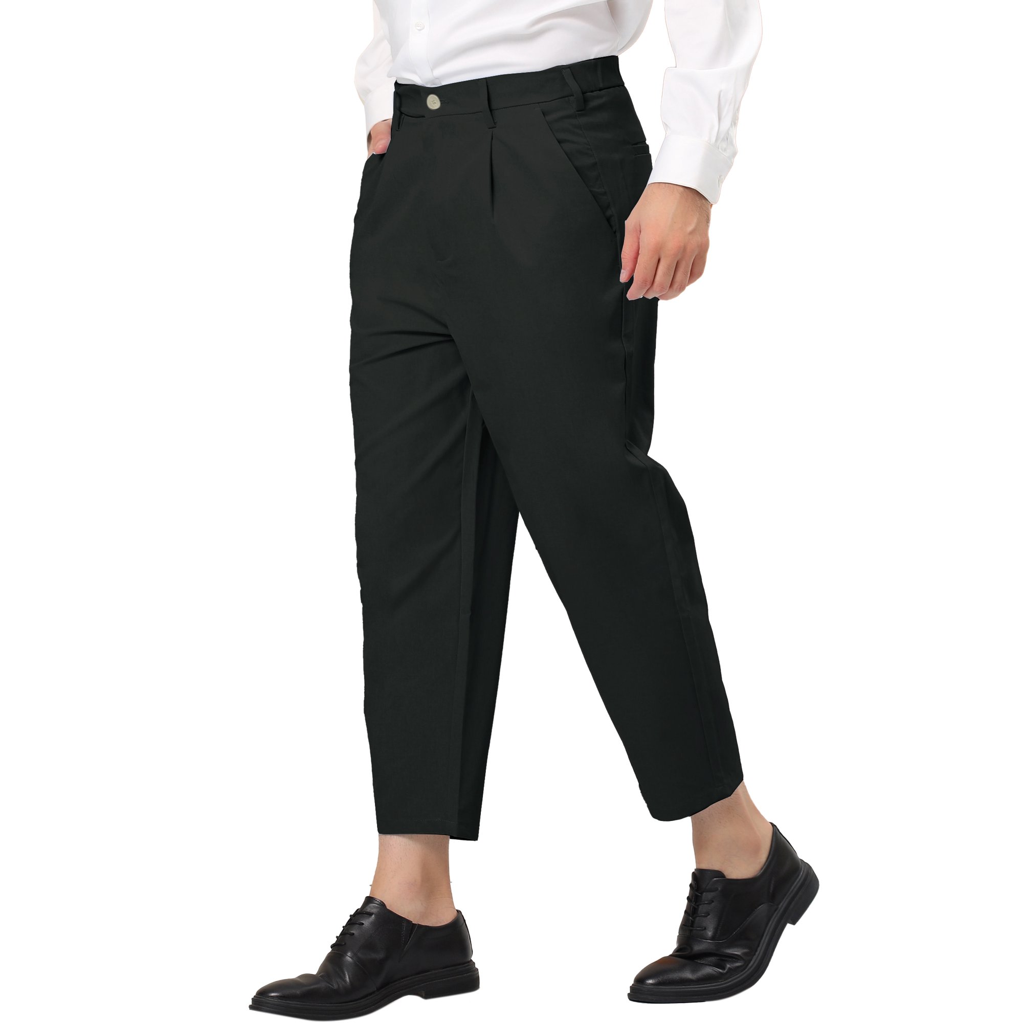 30-30 Pantalones de vestir ajustados blancos para hombre, Blanco