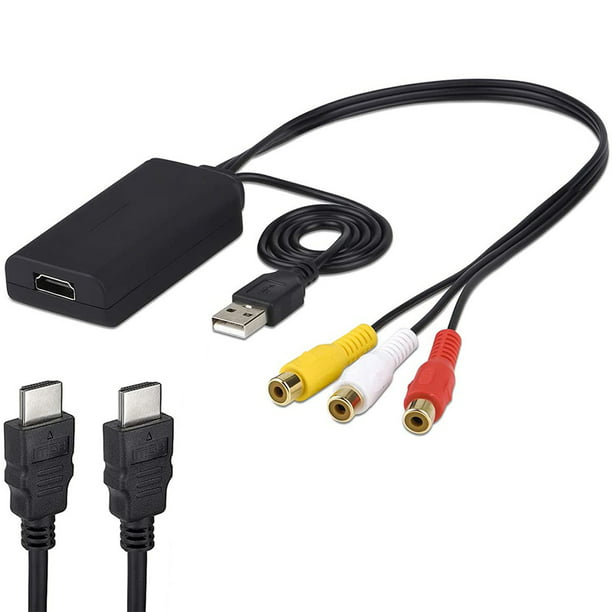 Cables y adaptadores de video HDMI con RCA macho para TV y Home
