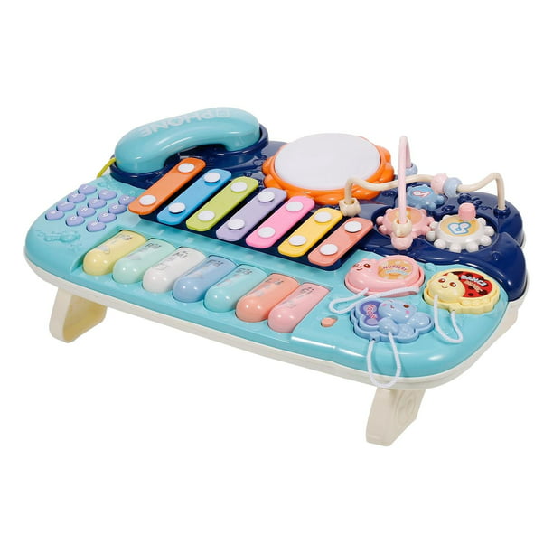 Bebé Infantil Piano Instrumento musical Niño pequeño Desarrollo de la  inteligencia Azul Zulema Instrumentos musicales para niños
