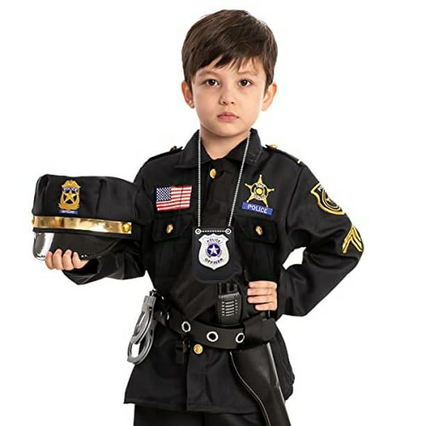 Spooktacular Creations Disfraz de policía unisex para bebé con cinturón  cuadrado dorado para niños, fiesta de disfraces de Halloween