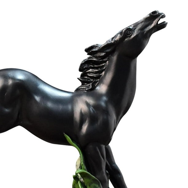 Las mejores ofertas en Resina Negro Caballos Figuras Decorativas esculturas  y
