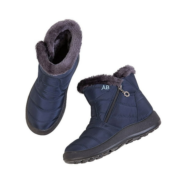 Barefoot Escarpines Hombre de Invierno Antideslizante Mujer Botas de Nieve  Piel Zapatos de Interior y Exterior Botines, Azul Oscuro, 37 EU :  : Moda