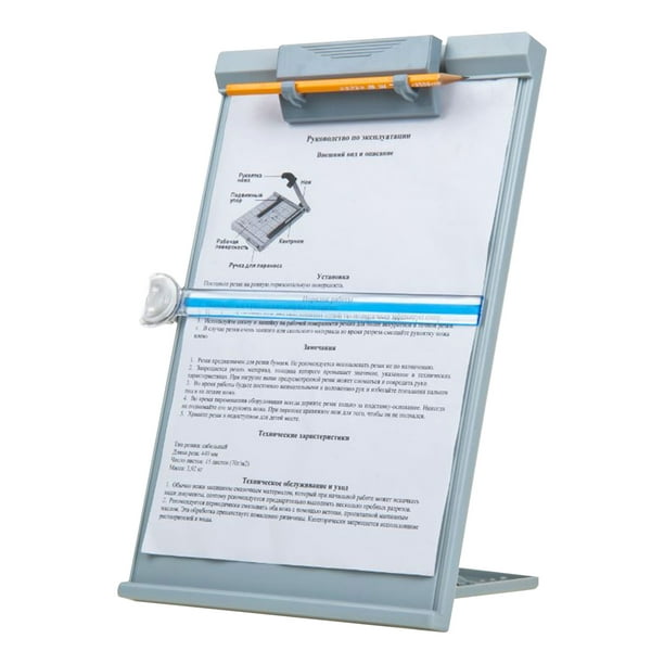 JIELISI A4 de lectura Portadocumentos de escritorio con clip ajustable JIELISI Portapapeles | línea