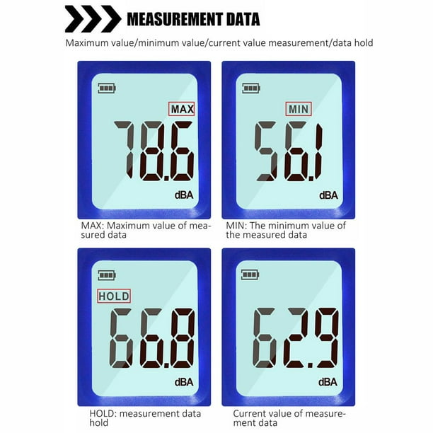 Medidor de ruido en decibeles digital 30-130dB.