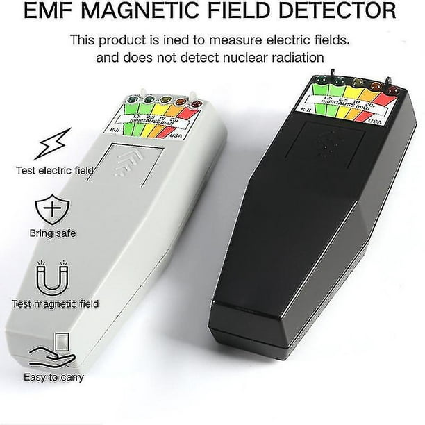 Detector de campo magnético con medidor Emf con baterías de 9v