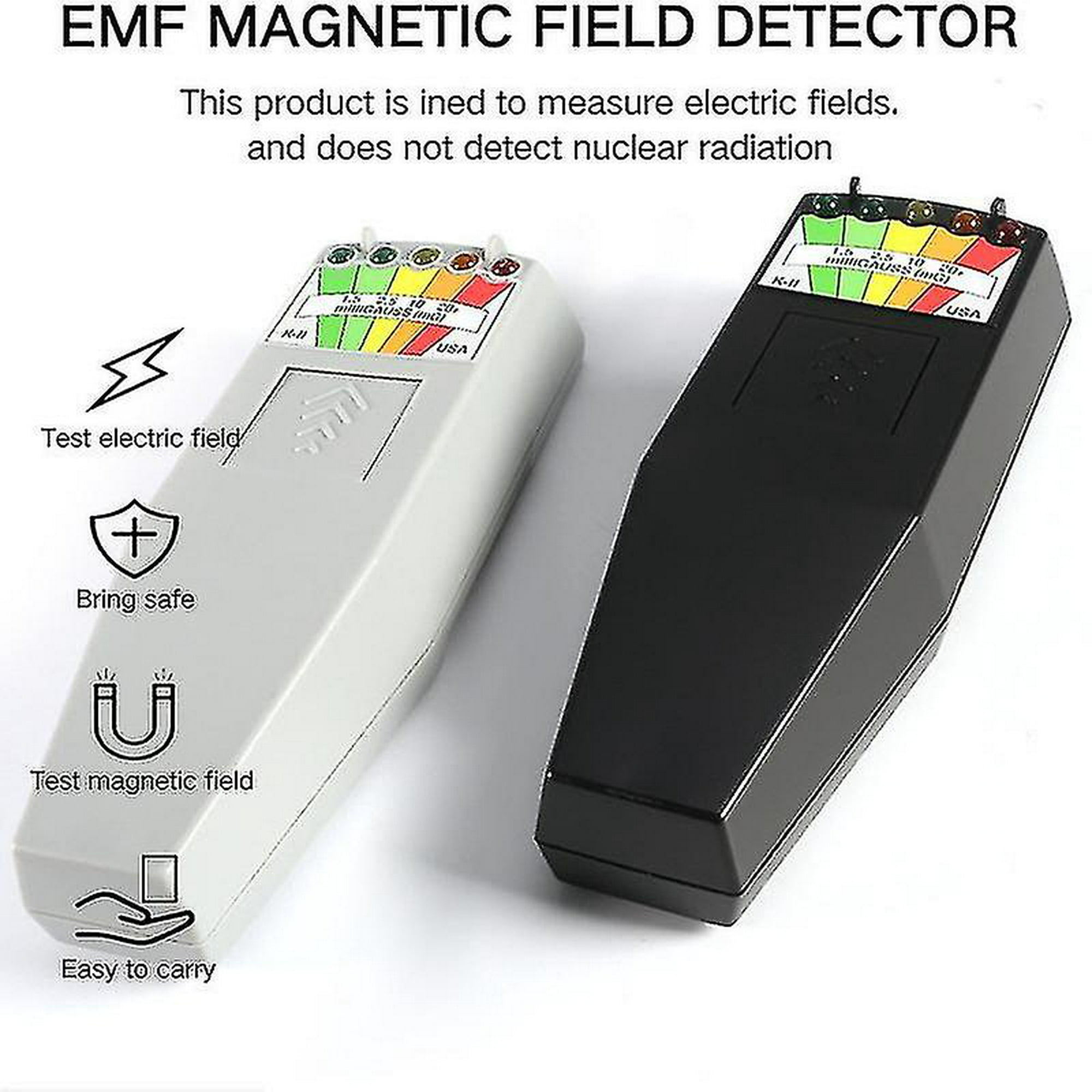 Detector de campo magnético del medidor de Emf con equipo paranormal de  caza de fantasmas de baterías de 9v