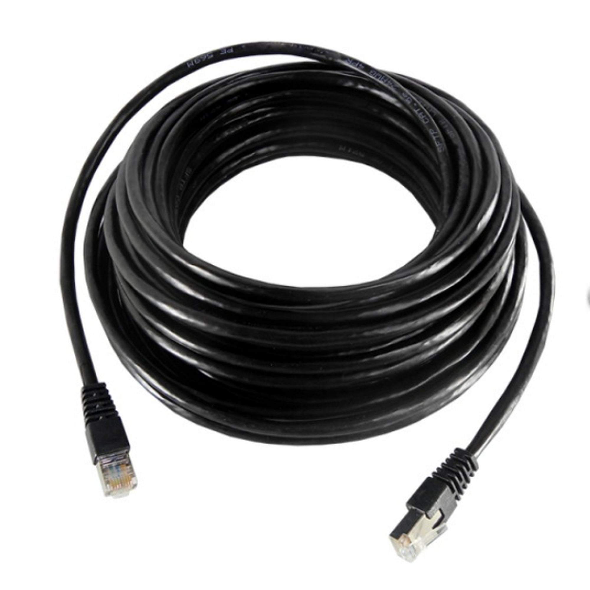 Cable de red ethernet de 10m cat6 blindado p/ exterior o interior color negro