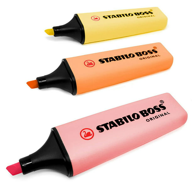  STABILO BOSS - Juego de marcadores originales en 6 colores  pastel : Productos de Oficina