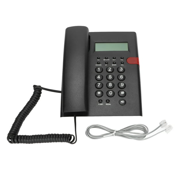 Teléfono con cable, teléfono fijo con cable de escritorio/pared fijo con  identificación de llamadas para el hogar/oficina/hotel