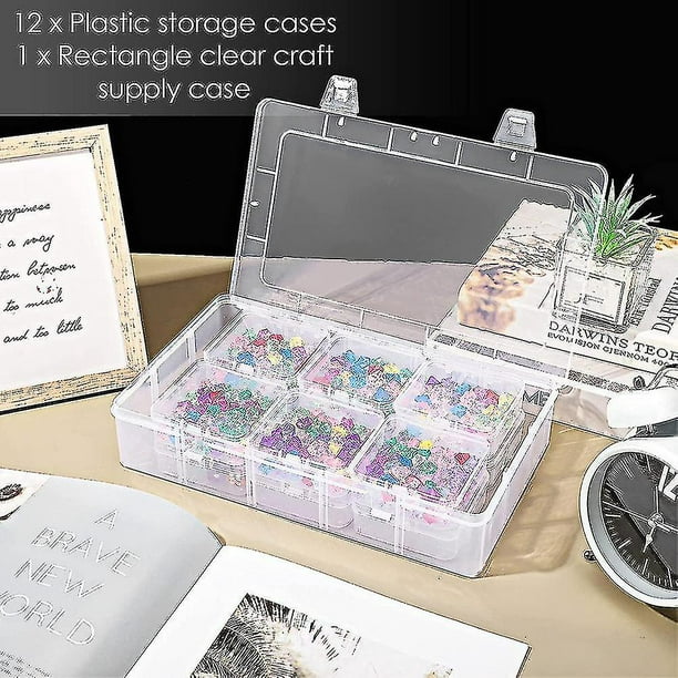 Caja de plástico transparente - 8 pulgadas de largo x 4 pulgadas de ancho x  4 pulgadas de alto - 24 cajas por paquete
