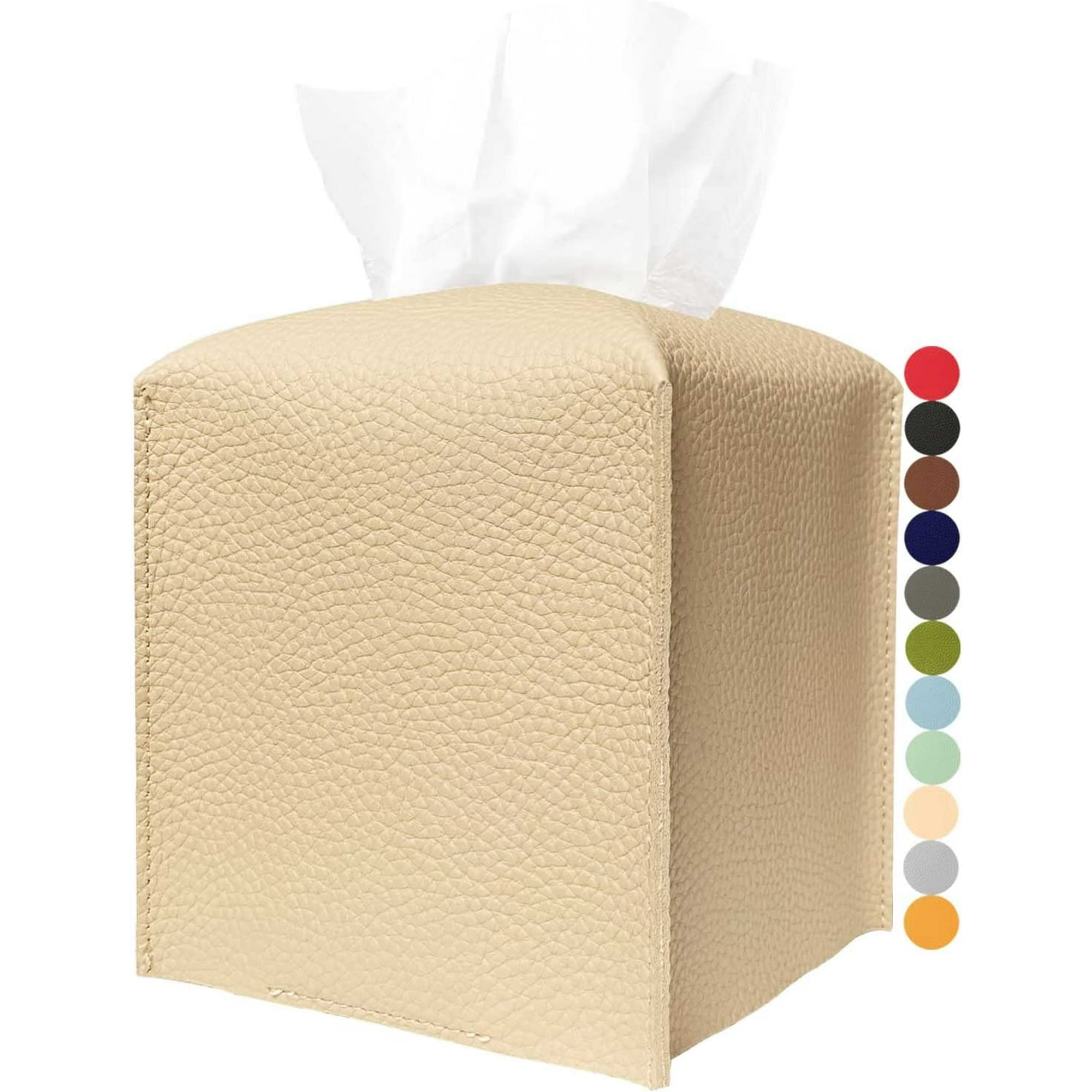 Cubierta de caja de pañuelos, Soporte de caja de pañuelos de cuero moderno,  Cajas de cubo de pañuelos kleenex, Cajas de pañuelos de papel kleenex