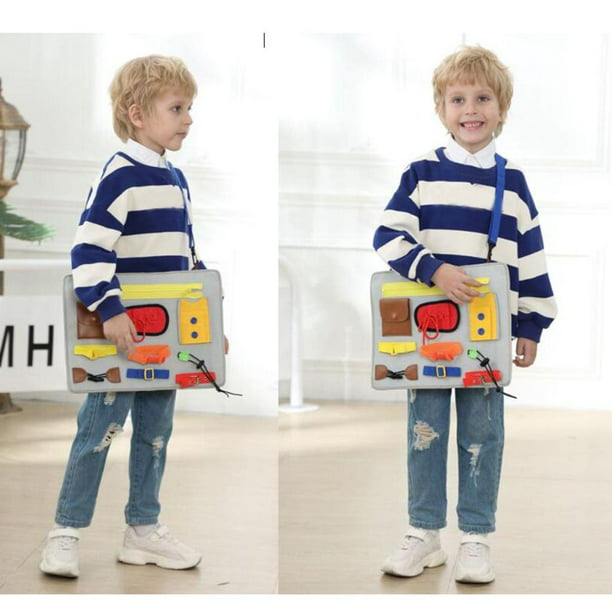 Montessori - Tabla de actividades para niños pequeños - Juguetes para  aprender a vestir para niños de 1, 2, 3, 4 años, juguete de aprendizaje  para
