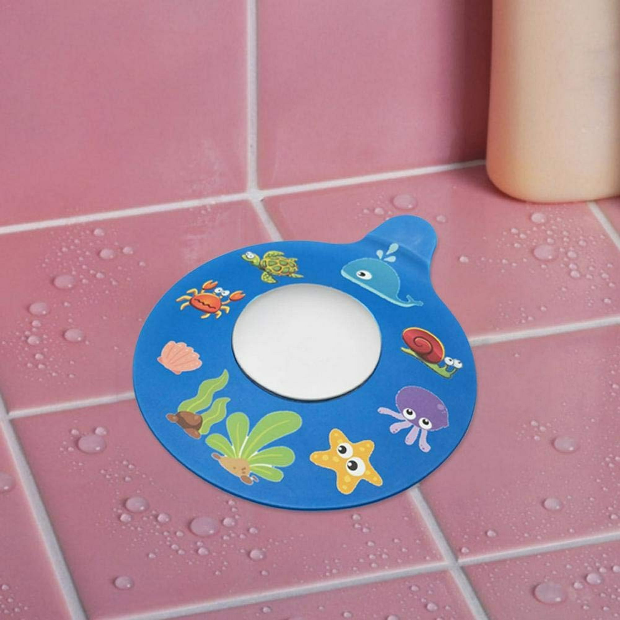 Tapón de drenaje de bañera, tapón de silicona para bañera, cubierta  universal de drenaje de baño, regalo para niños y bebés (tortuga azul)