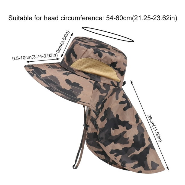 Sombrero de pescador con visera para acampar, resistente a los rayos UV  para viajar, acampar, pescar (caqui) Wdftyju