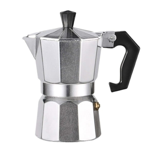  Cafetera para estufa, válvula de seguridad, fácil limpieza,  moka tipo goteo, acero inoxidable, a prueba de óxido para cocinar (2  porciones) : Hogar y Cocina