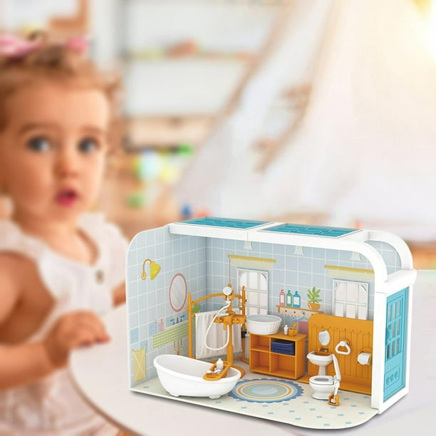 Kits de manualidades de en miniatura DIY para adultos para construir modelo  pequeña de cumpleaños de Yotijar Casa de muñecas en miniatura
