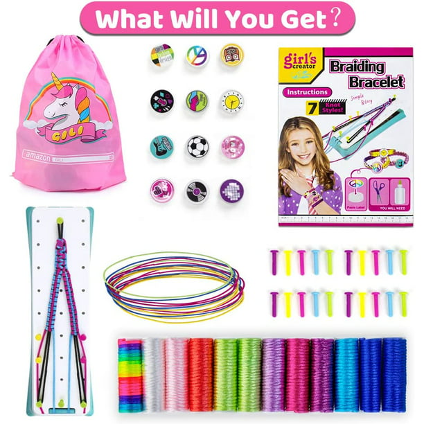 Kit de fabricación de pulseras para niñas, kits de manualidades de  bricolaje, juguetes para niños de 8 a 10 años. Regalos favoritos de  cumpleaños y Navidad para edades de 6 a 12