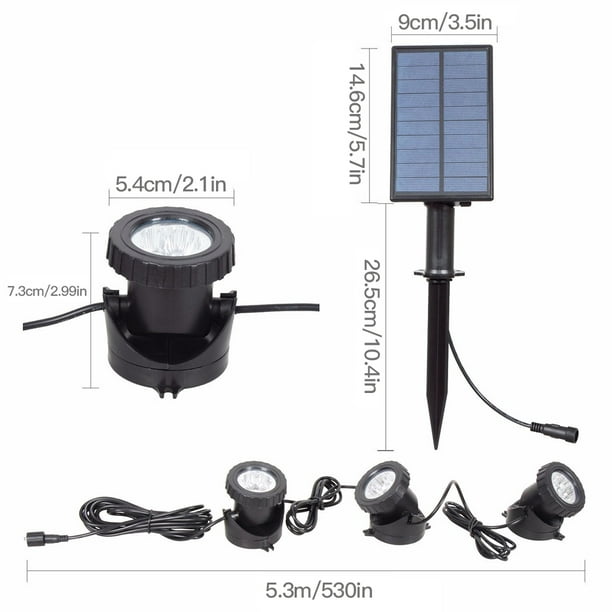 Luz de estanque solar sumergible Herramienta de iluminación subacuática  automática de luz de punto impermeable Advancent HA5790-00B