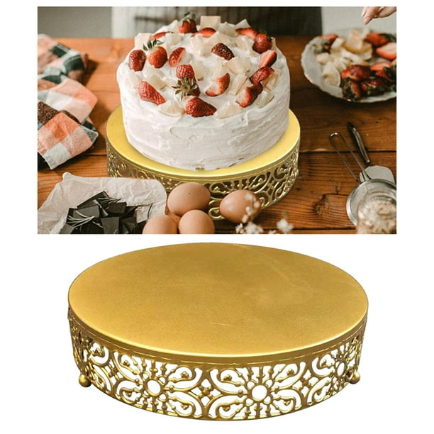 Juego de 6 soportes de metal para tartas para mesa de postres, soportes  elegantes para tartas de boda, soporte para platos de exhibición de postres