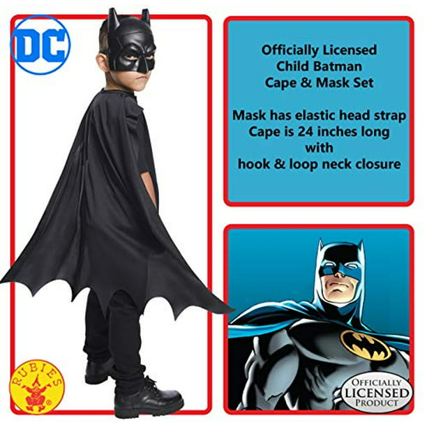 Rubie's Costume Disfraz de DC Comics para niños, capa y máscara de Batman,  talla única, ne Rubie's Rubie's