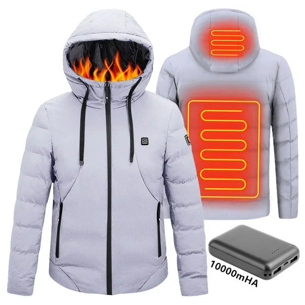 Chaqueta con capucha y calefacción para hombres de baile sexy, abrigo  térmico eléctrico, chaquetas con cremallera, prendas de vestir cálidas para  exteriores