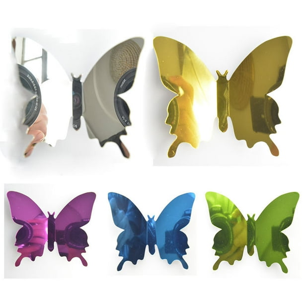 Pegatinas de Pared Mariposas de Colores Vinilos Decorativos Hojas DIY para  Dormitorio Salón Sofá TV Fondo Pared Decoración : : Bricolaje y  herramientas