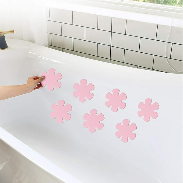 Pegatinas para bañera antideslizantes, peldaños de ducha de seguridad,  apliques adhesivos con raspado premium (rosa) Adepaton LRWJ944