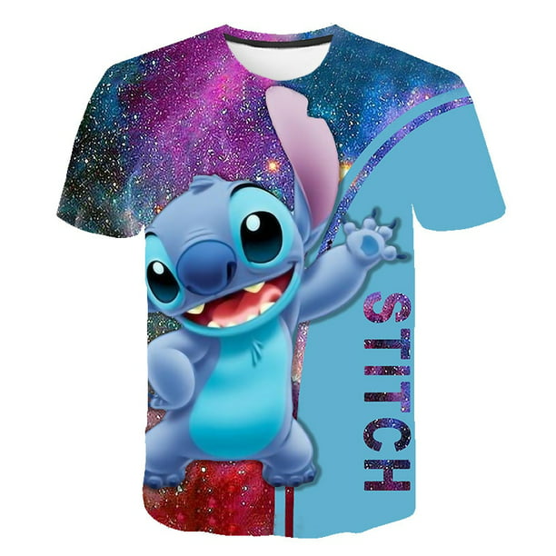 7-14 años Niños Niños Niñas Lilo & Stitch Pijama Camiseta de manga