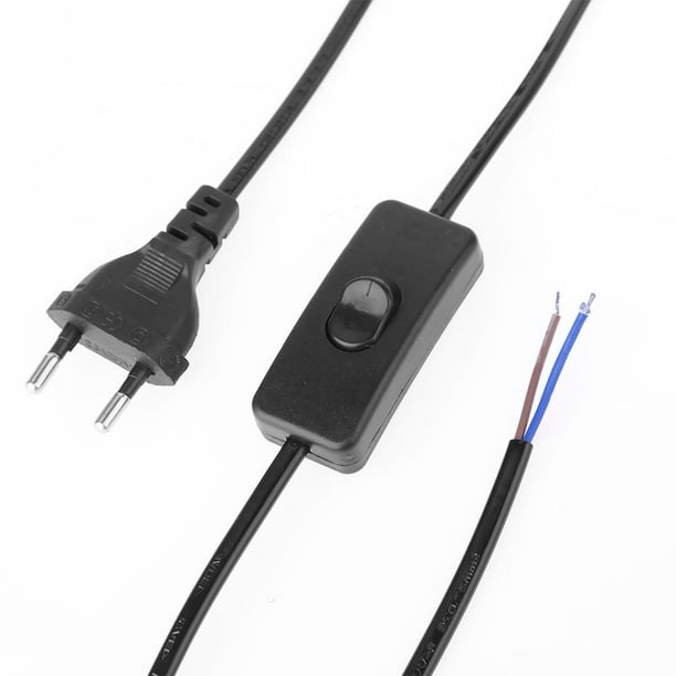 Wise Home Products Cable de alimentación de TV UL de 5 pies para enchufe de  pared de 2 clavijas LCD LED de 2 ranuras color negro – Yaxa Guatemala