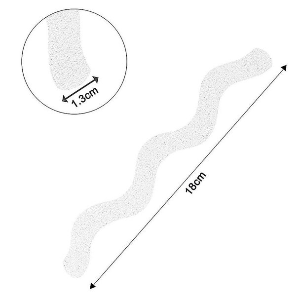 24 pegatinas antideslizantes en forma de S para baño, tiras de agarre para  bañera, peldaños de