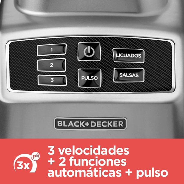 LICUADORA 3VEL 1.5LT VASO DE VIDRIO DIGITAL Black & Decker BL1840MS-MX