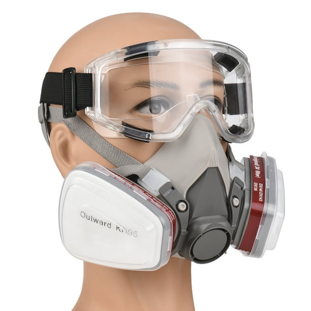 Máscara de gases resistente al polvo Gafas filtro Respirador