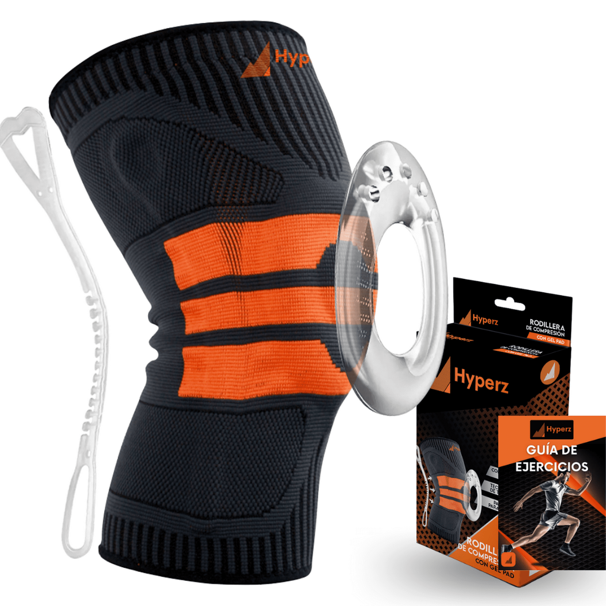  Hyperz - Rodillera deportiva para rótula, rodillera ortopédica,  correa de soporte de tendón rotuliano para rodillas, ajustable  antideslizante, transpirable para hombres y mujeres, menisco y ligamento, rodillera  para gimnasio, crossfit