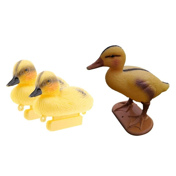3 piezas de patos flotantes pequeños señuelos de pato flotantes, señuelos  de pato de plástico amarillo, señuelos realistas de caza de patos flotantes