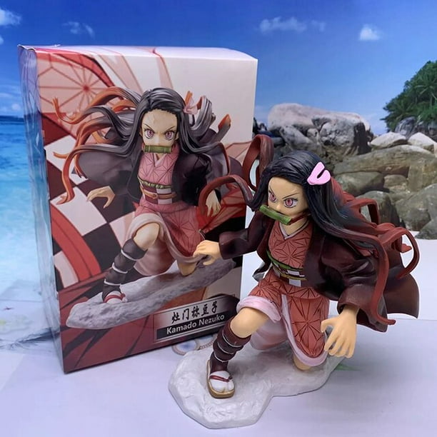 Figuras de acción de Demon Slayer para niños, juguete coleccionable de  Anime de 12cm, con figuras de Kamado, Nezuko Gong Bohan LED