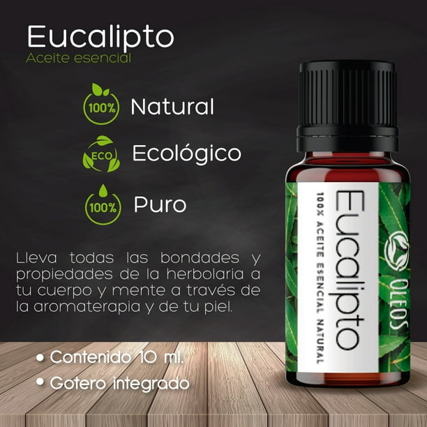OLEOS Aceite Esencial de Eucalipto 10 ml. 100% puro y natural Vida Scents  OLEOS_Eucalipto_10