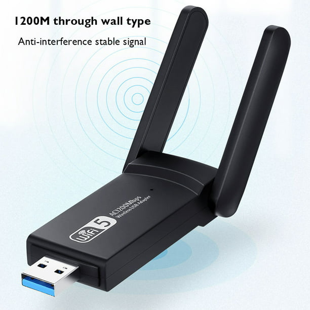 Adaptador WiFi USB inalámbrico para PC: 1300Mbps WiFi USB, adaptador WiFi  802.11AC para PC de escritorio, adaptador inalámbrico de doble banda WiFi