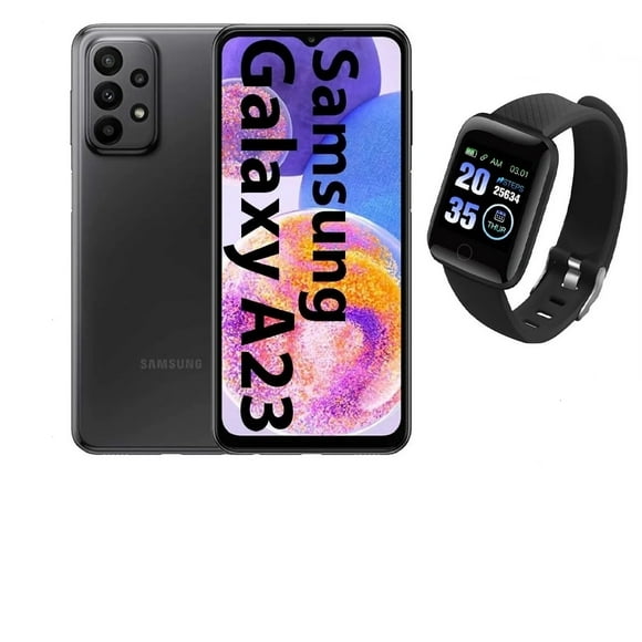 smartphone de 128gb negro samsung galaxy a23 negro de 6gb  smart watch