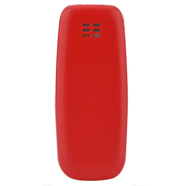 Mini teléfono movil Bolsillo peque?o gsm teléfono Celular con Doble Tarjeta  Modo de Espera Doble y Capacidad de batería de 350mAh Reproductor de música  MP3 / MP4(Rojo) Partes Electronicas Octpeak No
