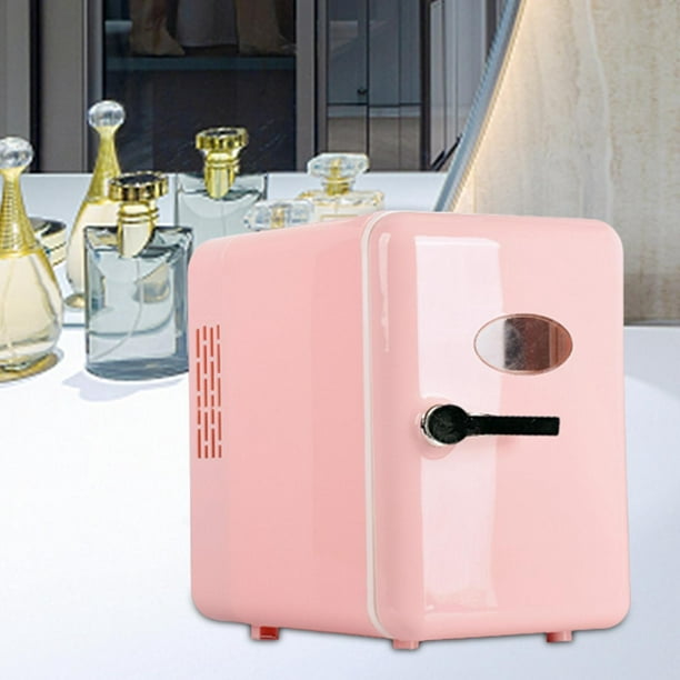 Mini nevera Refrigerador personal 6L Refrigerador de bebidas Refrigerador  pequeño compacto Refrigerador USB para el almuerzo Cosméticos Viaje a casa  , Rosado Macarena Frigorífico compacto