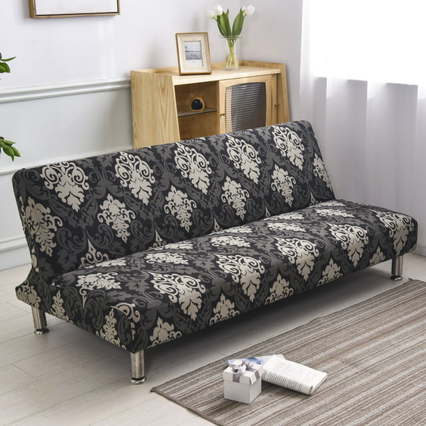 ShowyLive Funda de sofá cama sin brazos, funda elástica plegable para sofá  cama sin reposabrazos, funda de futón ajustada todo incluido, funda de